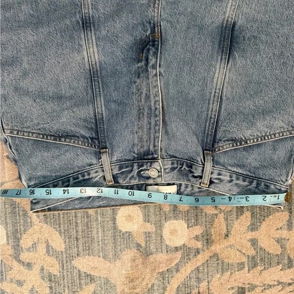 Agolde High Rise Blue Jeans with Seam Details - Picture 5 of 6